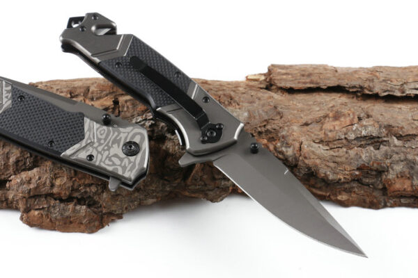 Browning F119 fast opening  folding knife with grey Titanium handle - Image 2