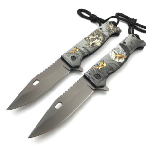 Browning eagle and wolf stainless steel folding knife