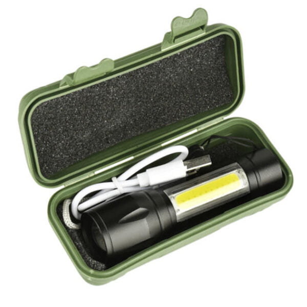 2 in 1 LED flasht light and torch light, 1000 lumens 3Modes USB Rechargeable LED Torches - Image 2