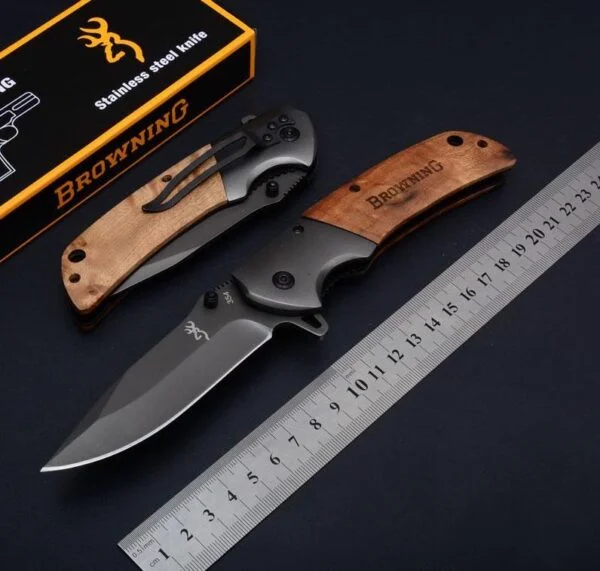 Browning folding hunting and camping knife, Quick open outdoor camping and hunting gear