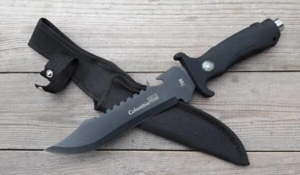 Columbia knife black, fix blade columbia knife, columbia combat knife