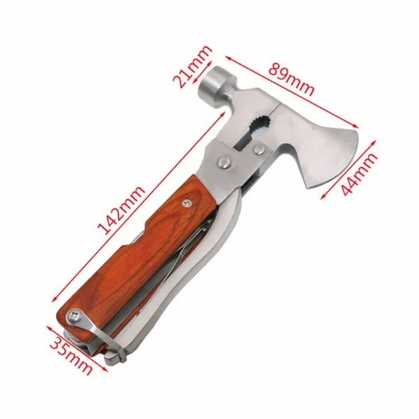 Outdoor Emergency Multi Tools With Hammer Pliers Axe Saw Blade, Portable Stainless Steel Multipurpose Tool, Multifunctional Knife - Image 2